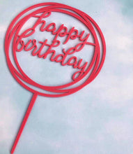 Happy Birthday Swirl Round