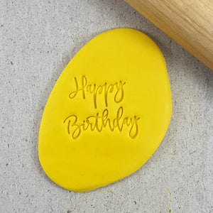 Custom Cookie Cutters Embosser - Happy Birthday V4