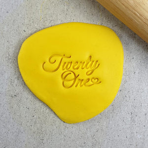 Custom Cookie Cutters Embosser - Twenty One