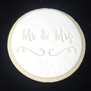 Custom Cookie Cutters Embosser - Mr and Mrs