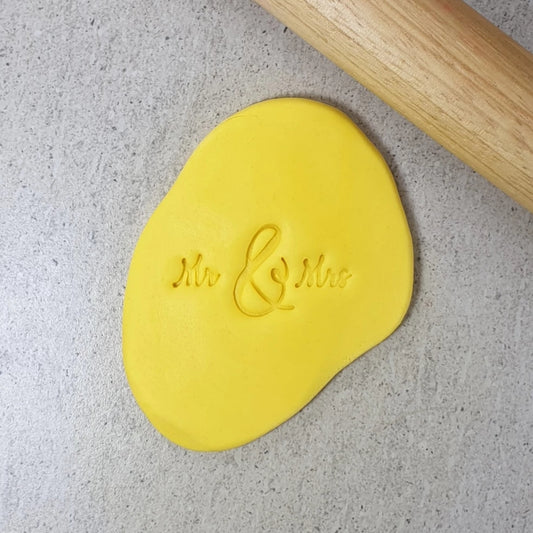 Custom Cookie Cutters Embosser - Mr & Mrs V2
