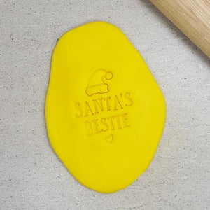 Custom Cookie Cutters Embosser - Santa's Bestie