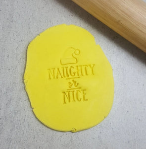 Custom Cookie Cutters Embosser - Naughty or Nice