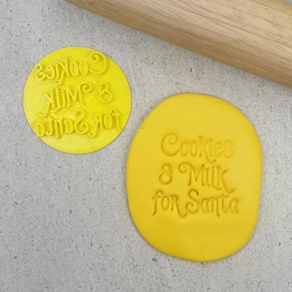 Custom Cookie Cutters Embosser - Cookies and Milk for Santa "LAST ONES".