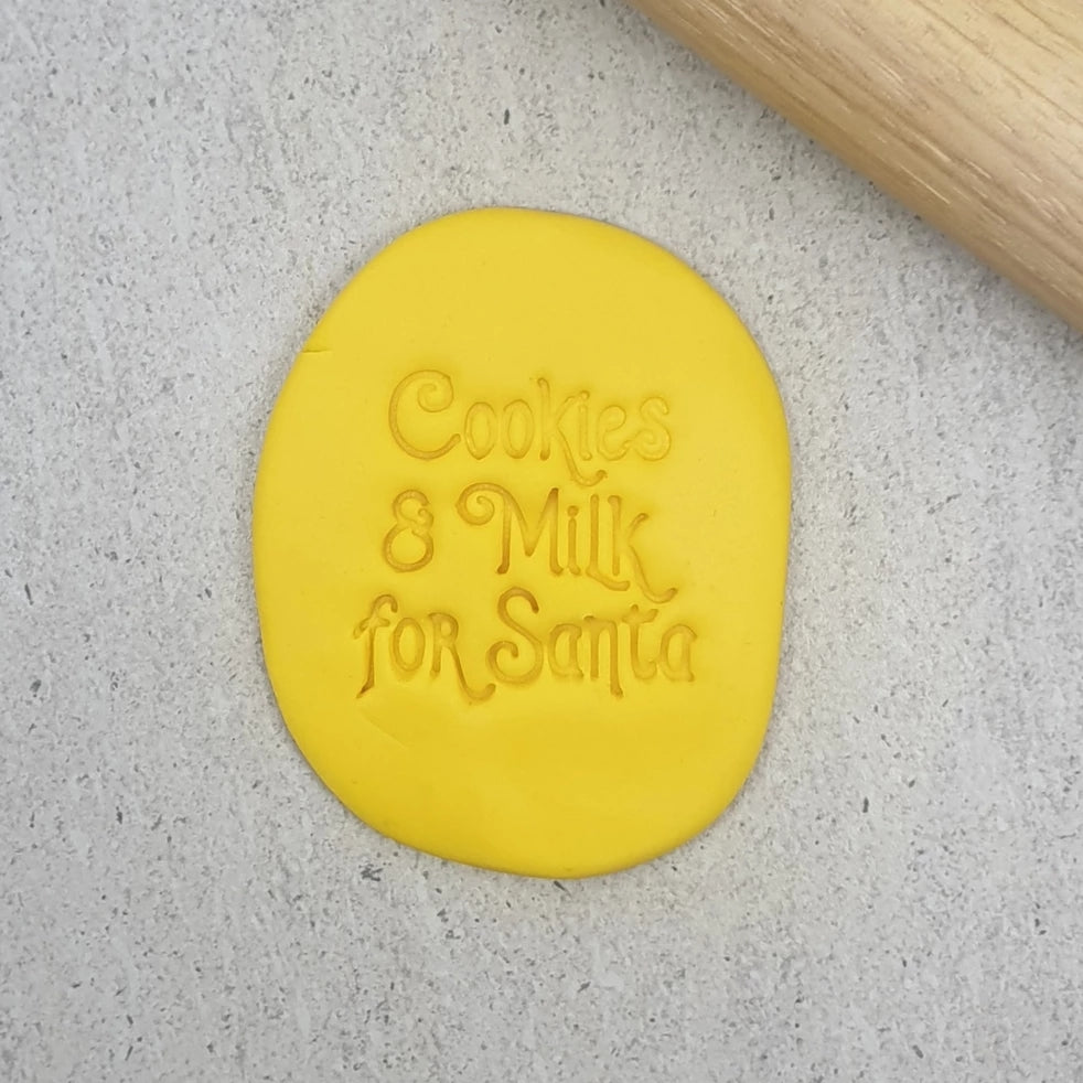 Custom Cookie Cutters Embosser - Cookies and Milk for Santa "LAST ONES".