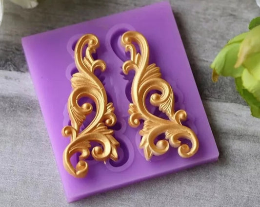 Silicone Mould - 2PC Decorative Swirl - S437