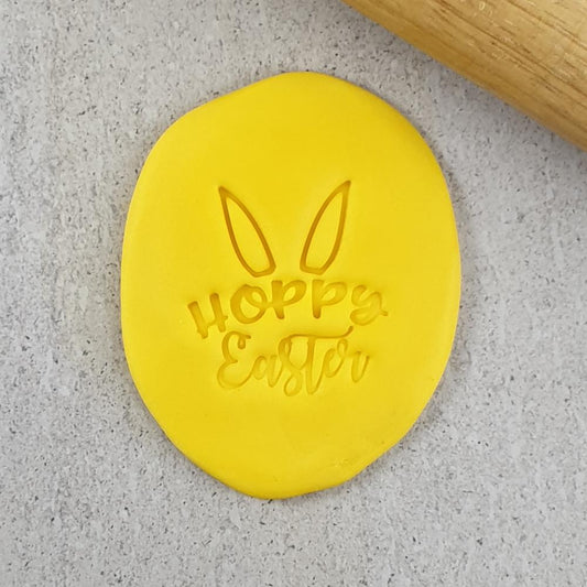 Custom Cookie Cutters Embosser - Hoppy Easter.