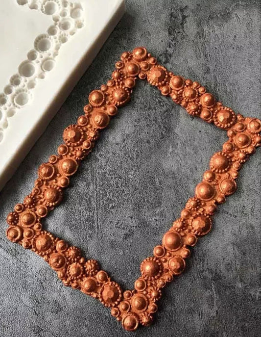 Silicone Mould - Rounded Gem Frame - S198.