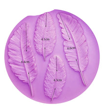 Silicone Mould - 4pc Feather - S80