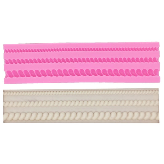 Silicone Mould - 3PC Rope / Pearl String - S403