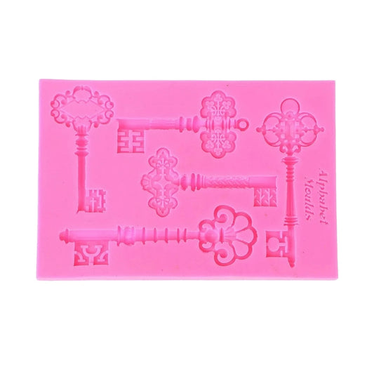 Silicone Mould - Antique Keys - 5pc - S187.