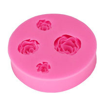 Silicone Mould - Small Roses 4pc - S211