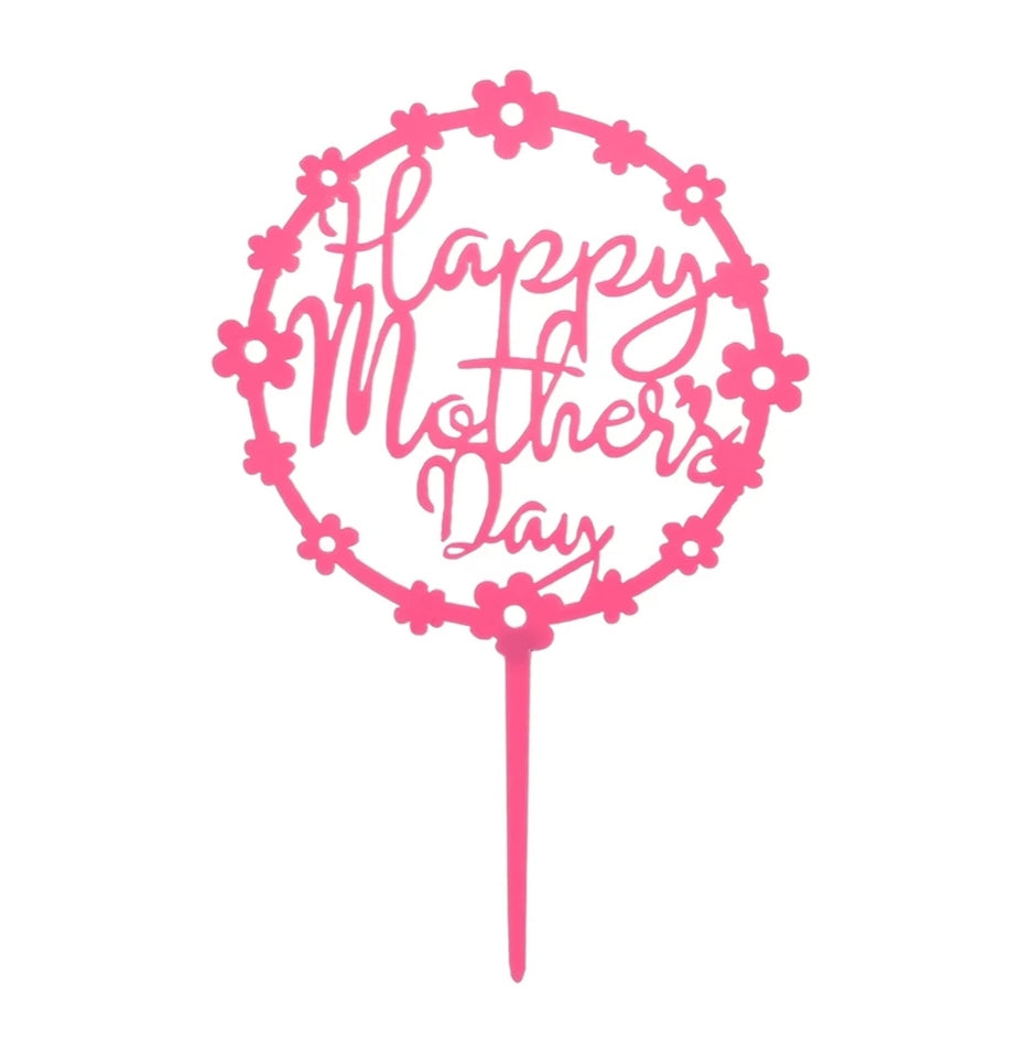 Happy Mothers Day Topper - Pink Floral