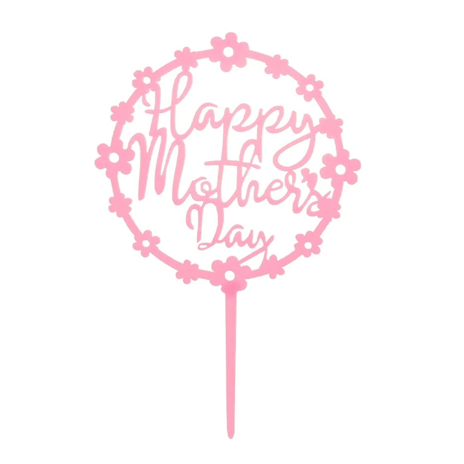 Happy Mothers Day Topper - Light Pink Floral