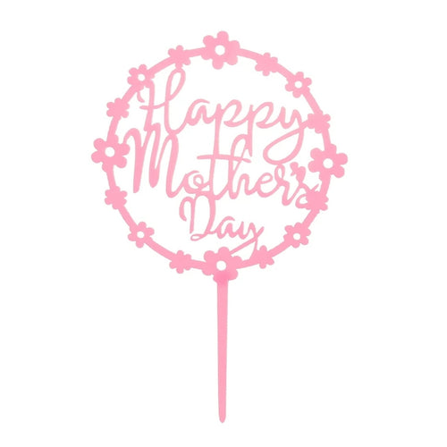 Happy Mothers Day Topper - Light Pink Floral