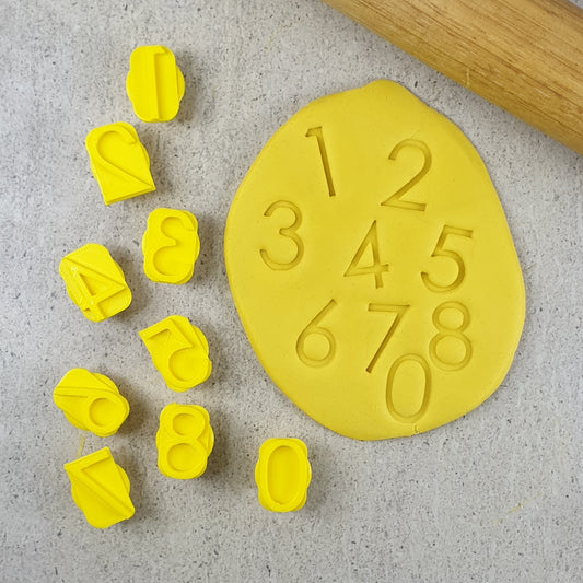 Custom Cookie Cutters - Number Stamp Set.