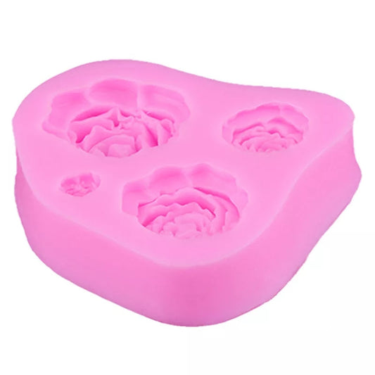 Silicone Mould - Roses 4pc - S315.