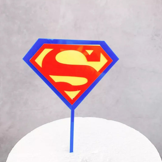 Fathers Day Cake Topper - Super Dad Logo.