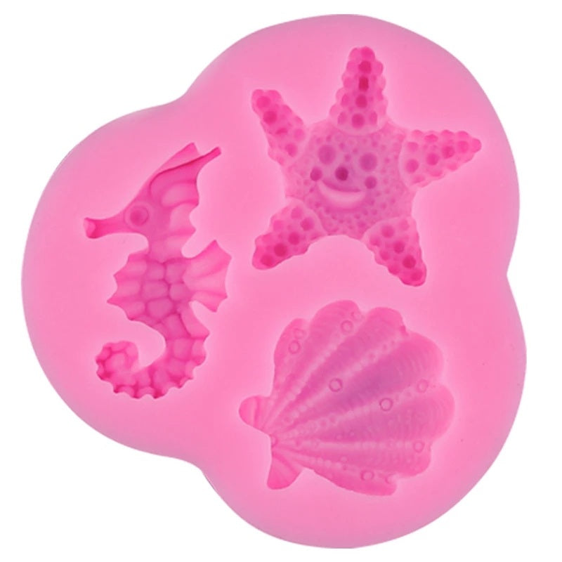 Silicone Mould - Starfish / Shell / Seahorse - S331
