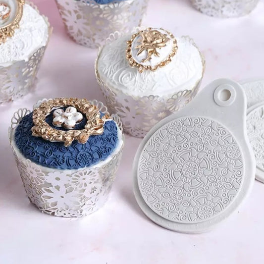 Silicone Mould - Cupcake Texture Pattern - Bold - S244.