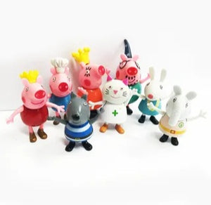 8PC Peppa Pig Figurine Set