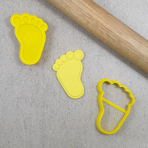 Custom Cookie Cutters Cutter and Embosser Set - Baby Foot Pair