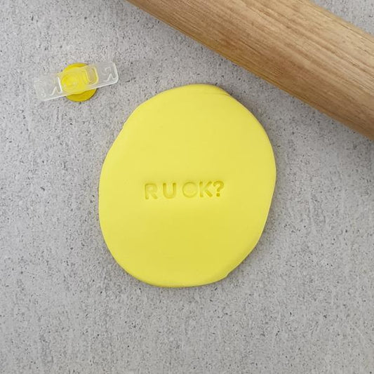 Custom Cookie Cutter - R U OK? Embosser.