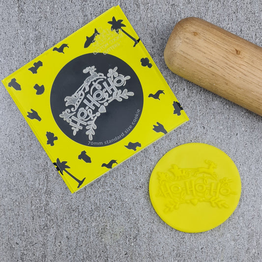 Custom Cookie Cutters Ho Ho Ho 3D Raised Debosser.