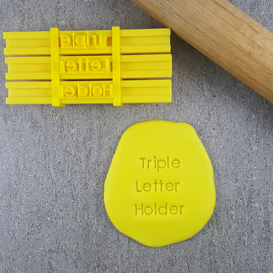 Custom Cookie Cutters Triple Letter Bar Holder.