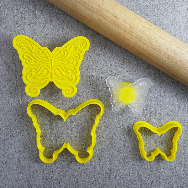Custom Cookie Cutters - Butterfly Debosser and Cutter Set.