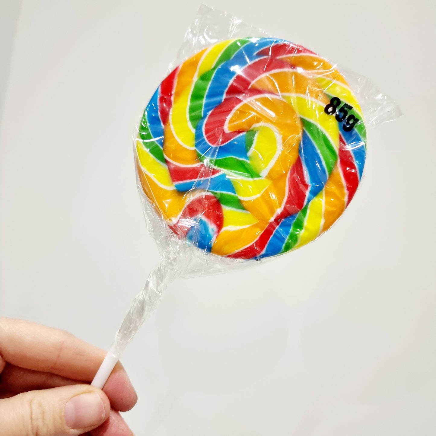 80g Large ST Single Swirly Pop - Rainbow