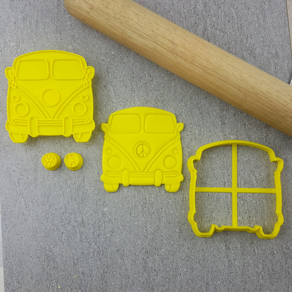Custom Cookie Cutters Embosser and Cutter Set - Kombi Van.