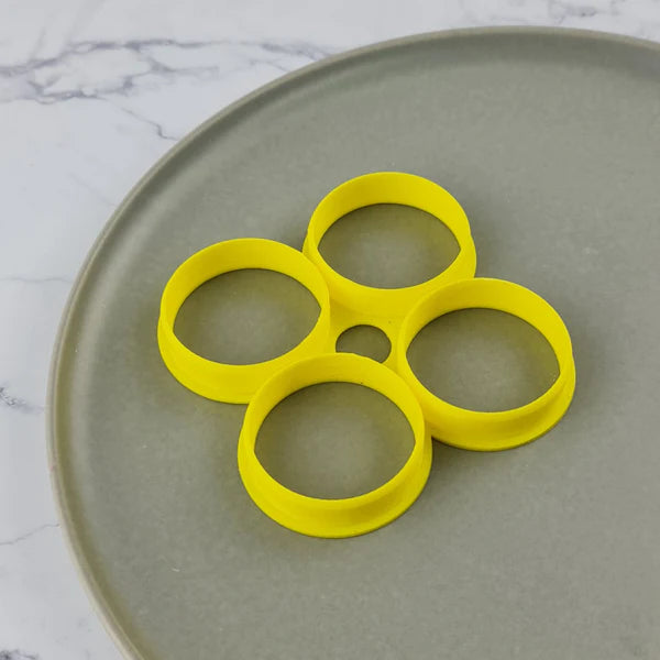 Custom Cookie Cutters - 4x 46mm Mini Round Multi Cutter (Suits the Mini Debossers).