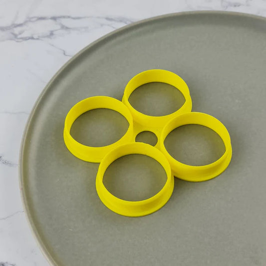 Custom Cookie Cutters - 4x 46mm Mini Round Multi Cutter (Suits the Mini Debossers).