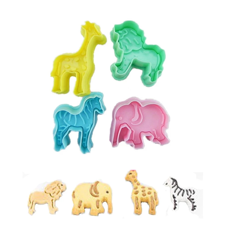 4PC Plunger Cutter Set - Jungle Animals