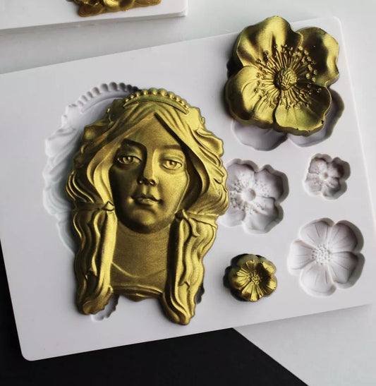 Silicone Mould - Nouveau 1 / Fairy - S10.