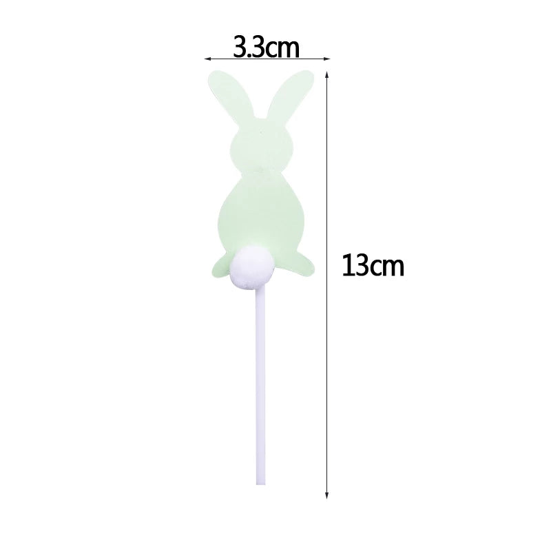 15pk Pastel Bunny Cardstock Toppers