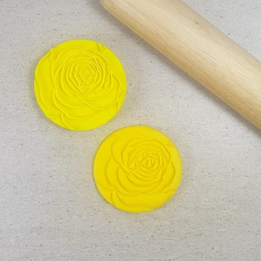 Custom Cookie Cutters Embosser - Rose Bloom.