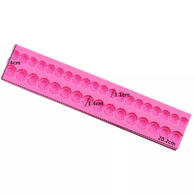 Silicone Mould - Round Pearl Strip Border - S14