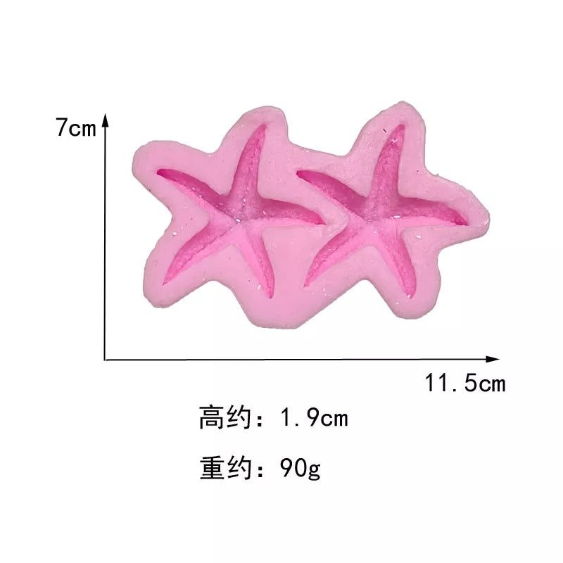 Silicone Mould - Double Starfish - S412