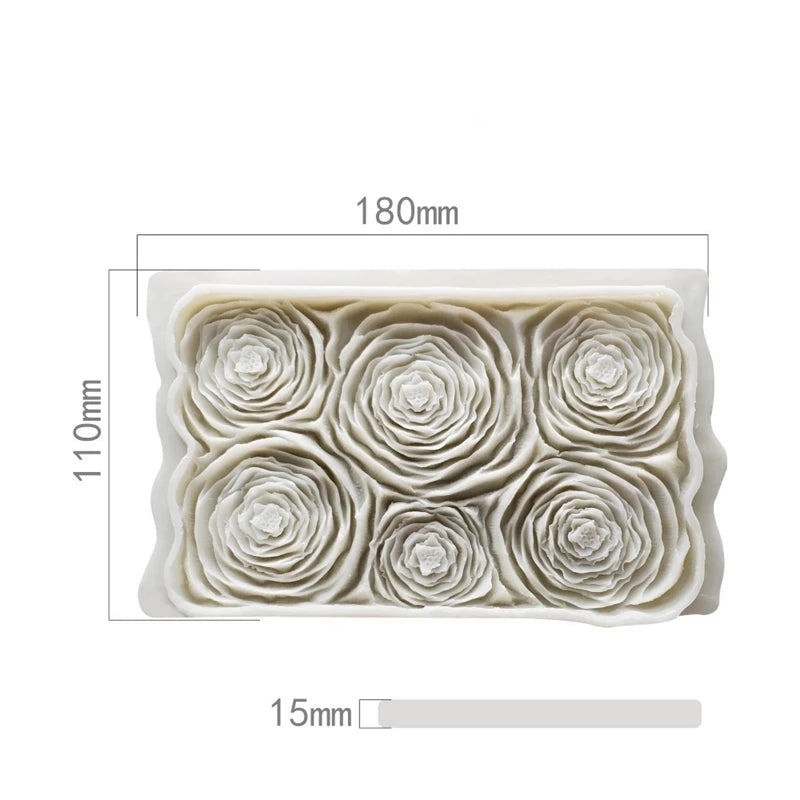 Silicone Mould - Rosette Small Ruffles - S260.