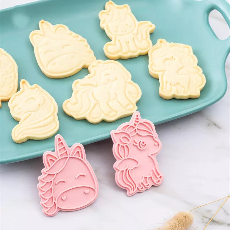 6pc Cutter and Embosser Set - Unicorns