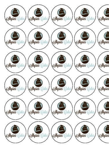 Custom Edible Image Print - 30x3cm Mini Cupcake Rounds - 1 x Image per sheet