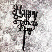 Fathers Day Cake Topper - Happy Fathers Day Black