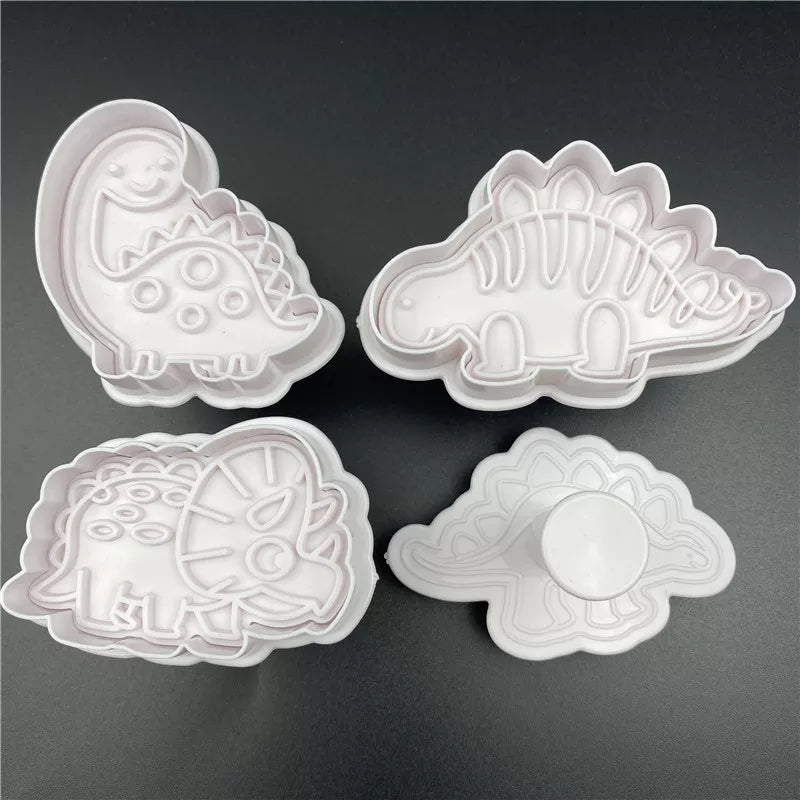 4PC Dinosaur Plunger Cutter Set