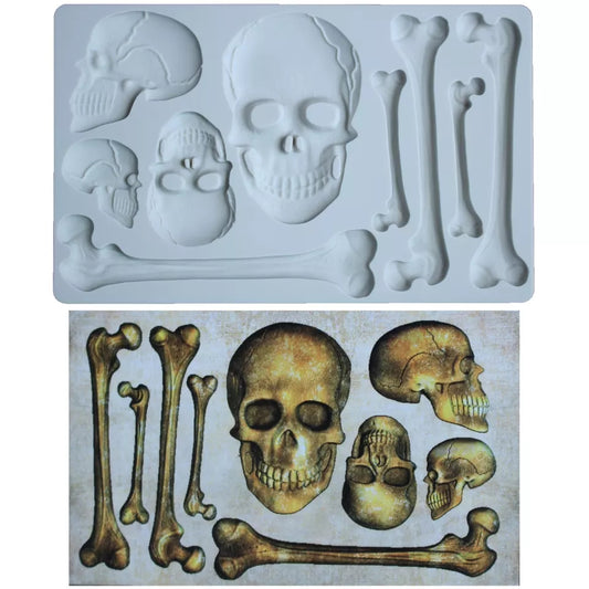 Silicone Mould - Skull and Bones - S312.