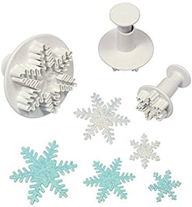 3PC Snowflake Style 1 Plunger Cutter Set