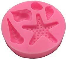 Silicone Mould - 5PC Small Shells and Starfish - S50.
