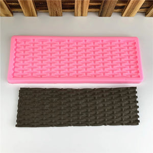 Silicone Mould - Basket Weave Texture - S252