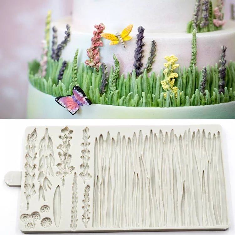 Silicone Mould - Lavender Wild Meadow / Grass - S428